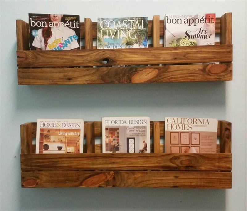 prateleira de pallet para livros