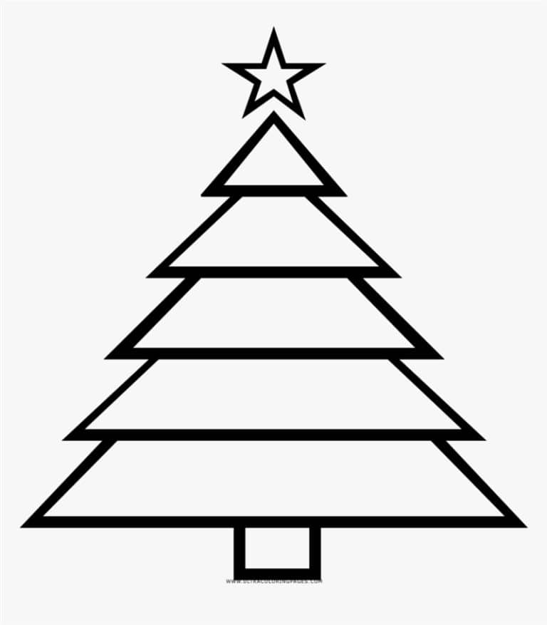 Desenho de árvore de Natal: +50 lindas imagens para colorir e decorar ...