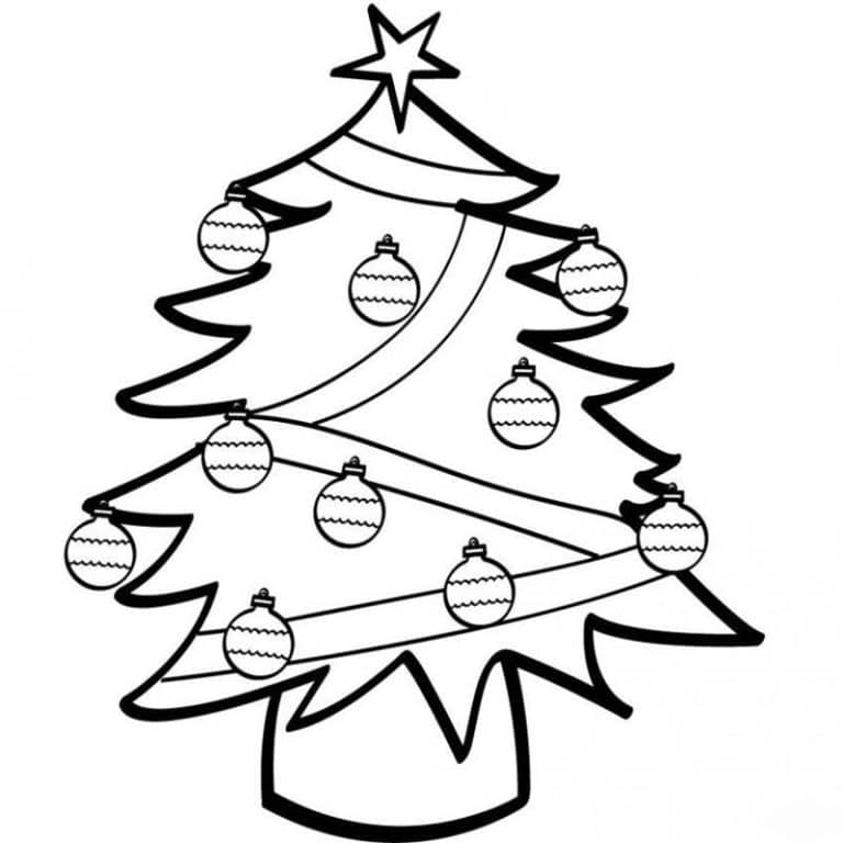 Desenho de árvore de Natal: +50 lindas imagens para colorir e decorar ...