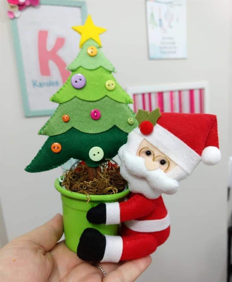 Árvore de Natal de feltro: como fazer + moldes para imprimir - Artesanato  Passo a Passo!