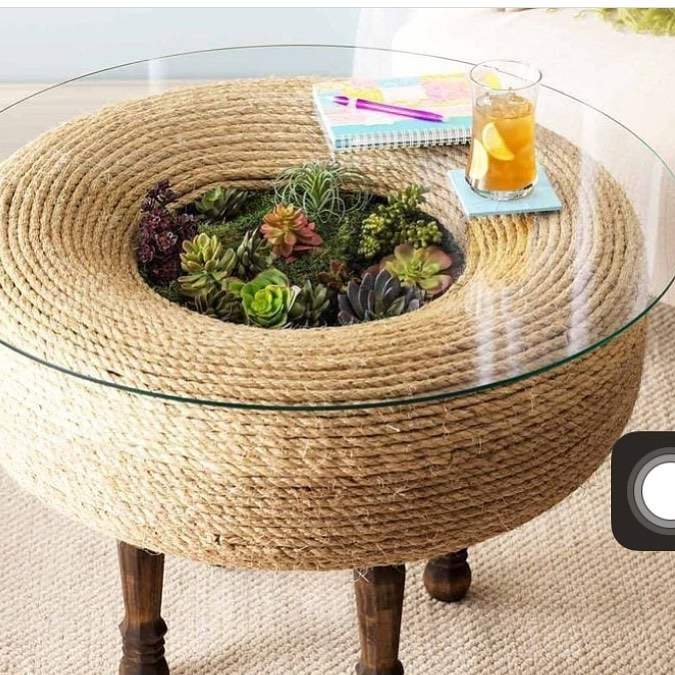 mesa com jardim