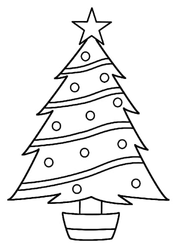 Desenho de árvore de Natal: +50 lindas imagens para colorir e decorar -  Artesanato Passo a Passo!