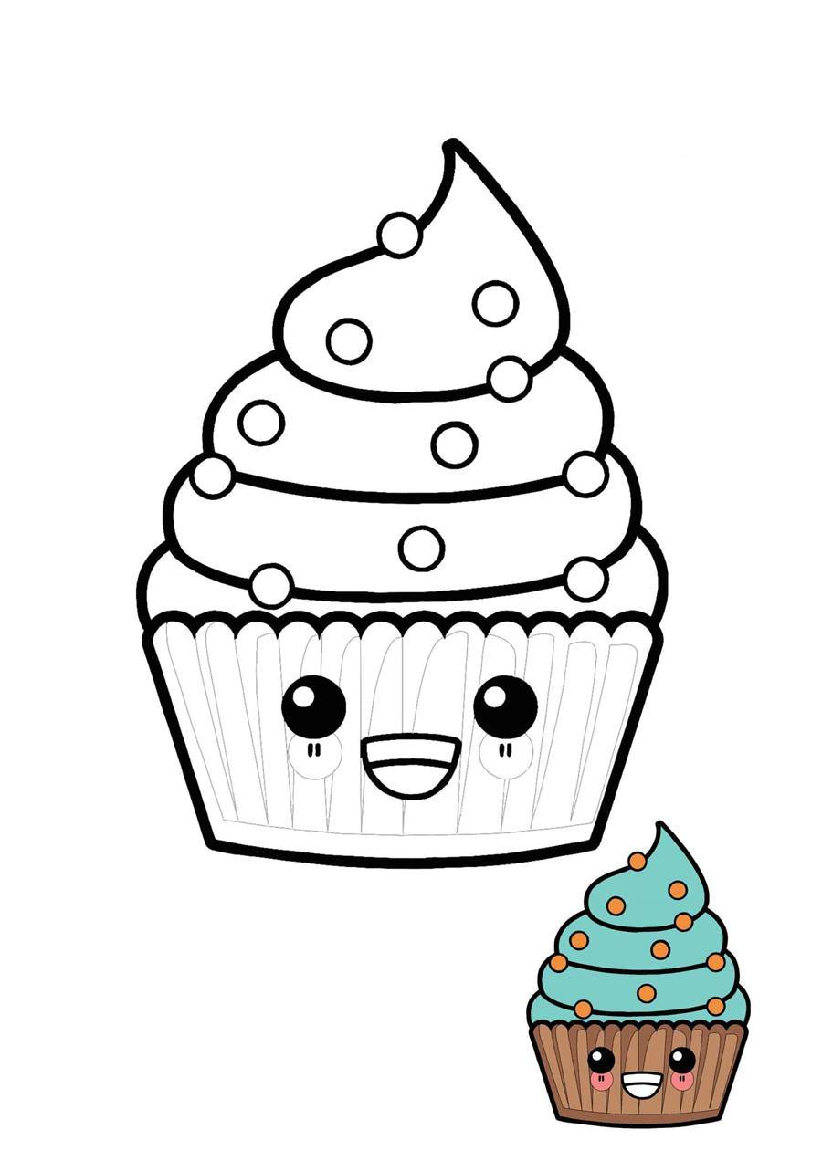 Desenho de cupcake