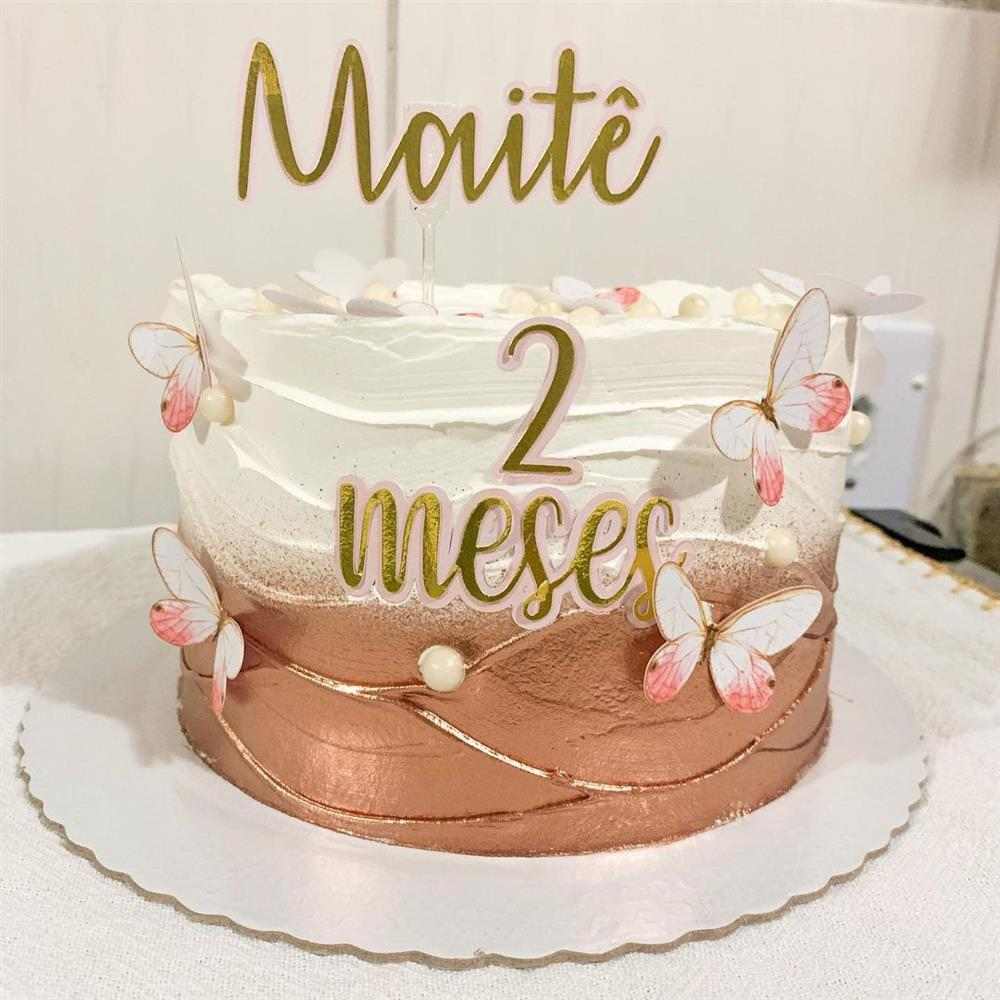 Decoração de bolo de mesversário