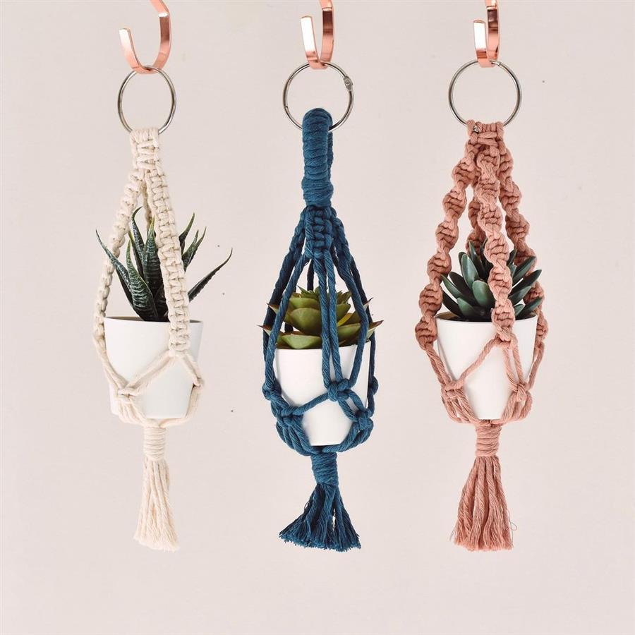 macrame facil para vasos