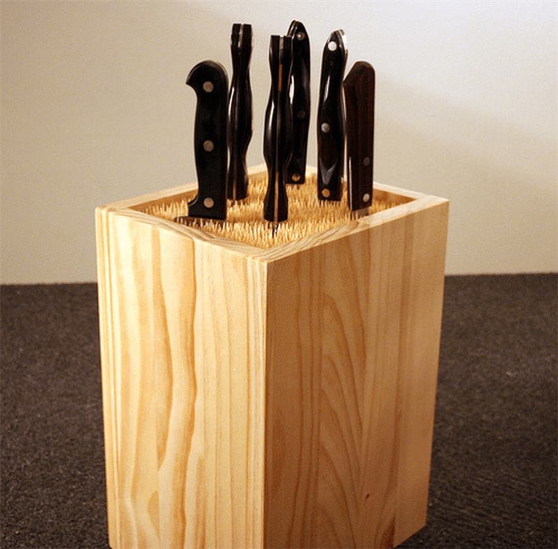 porta facas de madeira artesanal