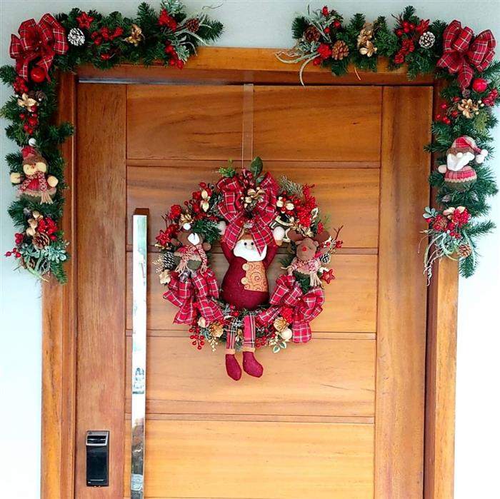 enfeite de porta para natal