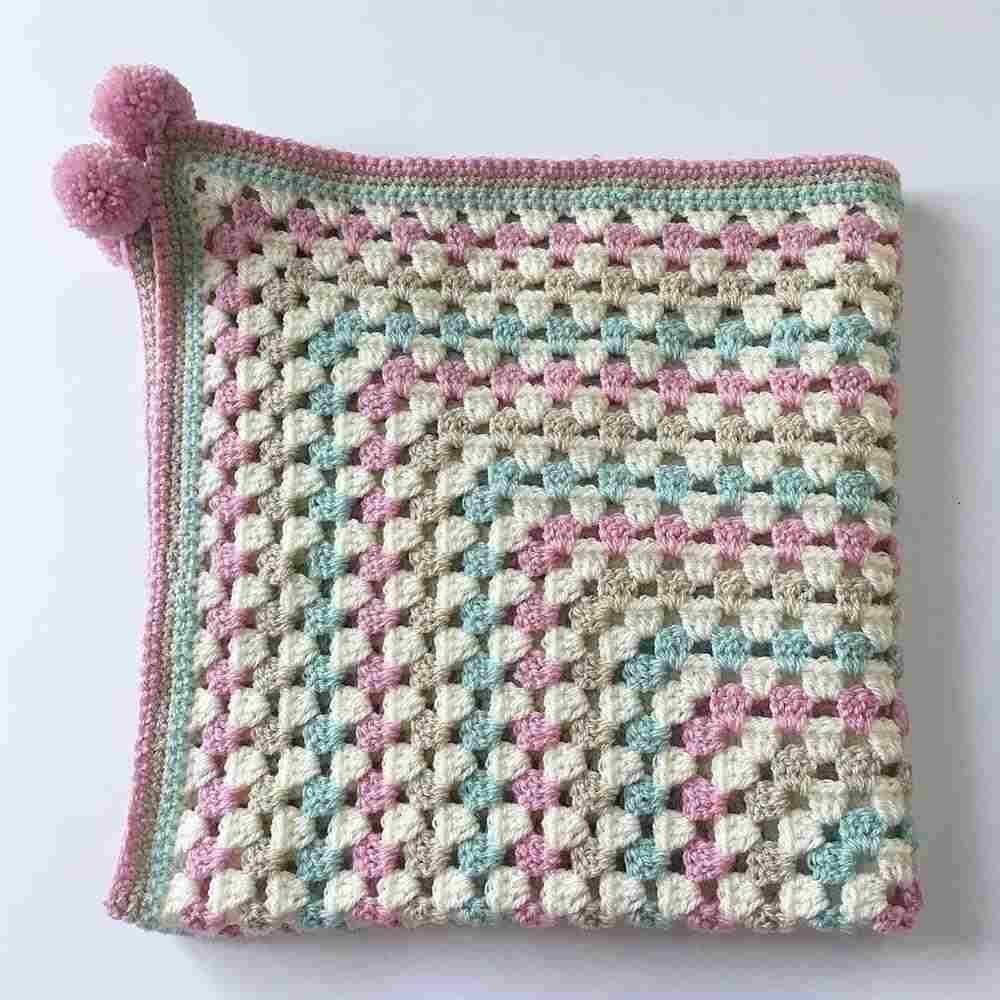 manta de croche para bebe simples