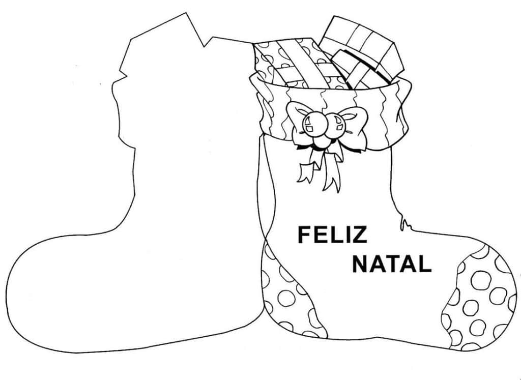 Cartão de Natal para imprimir, colorir e escrever lindas mensagens