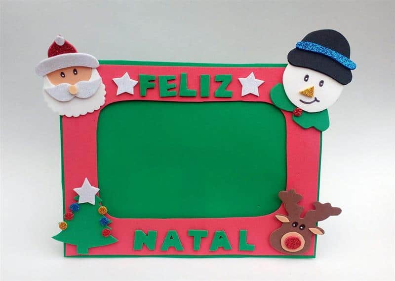 Porta retrato de Natal em EVA