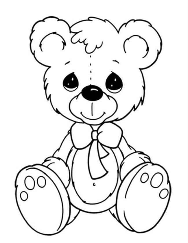 Desenho de urso sentado