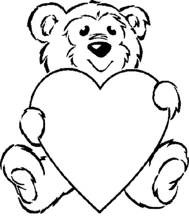 Urso com coração na mão 
