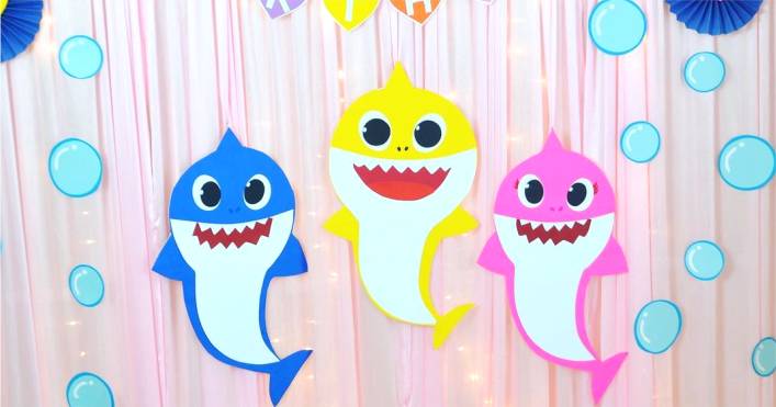 ideias simples e criativas para aniversario baby shark