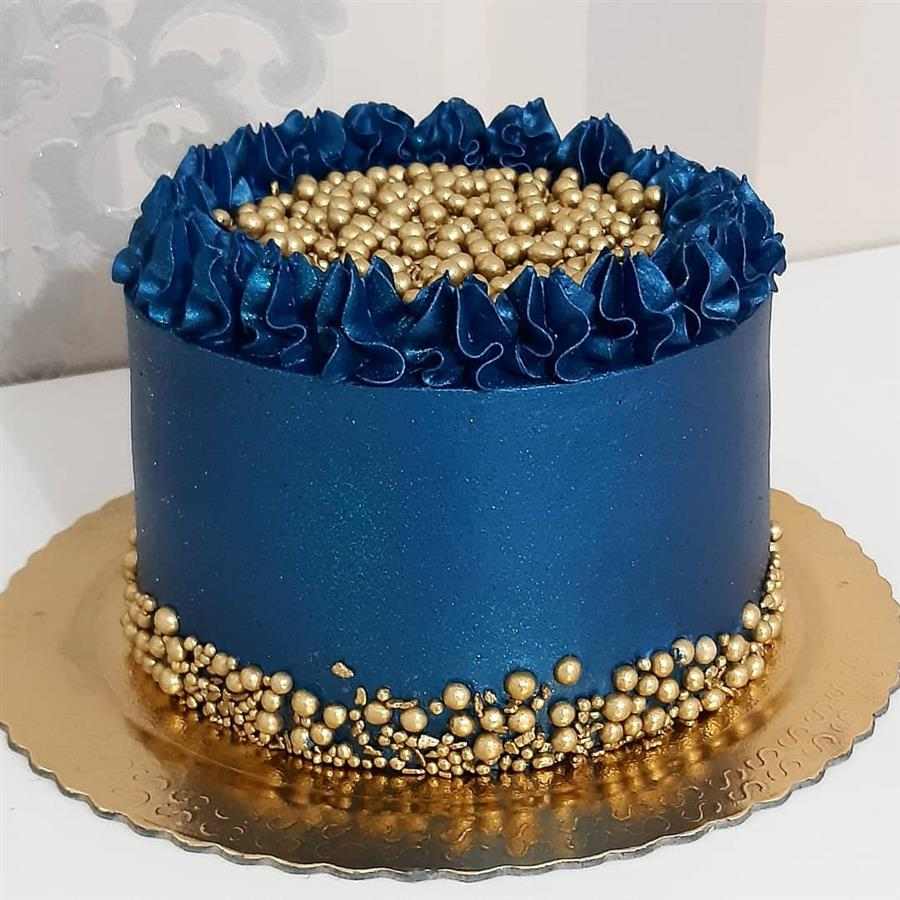 azul escuro com dourado