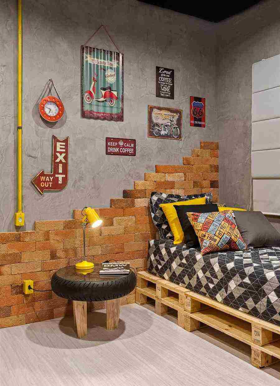 Quarto de homem decorado