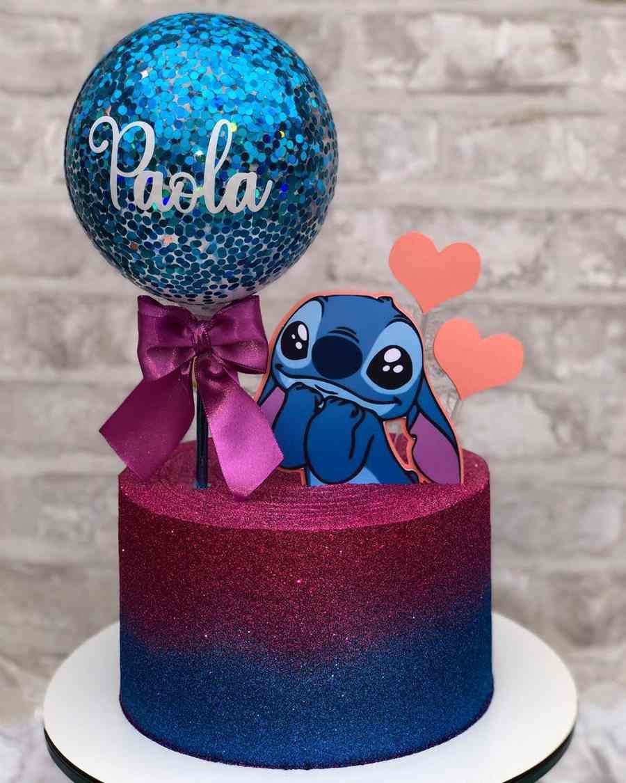 stitch azul e rosa