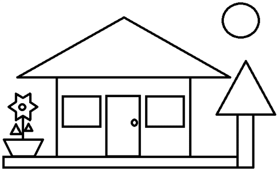 Desenhos com formas geométricas para imprimir e colorir