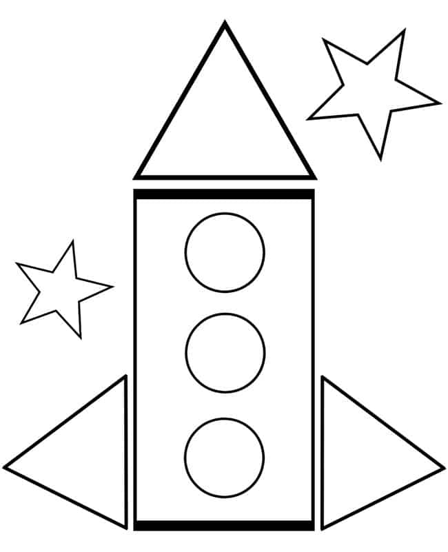 Desenho de foguete para colorir