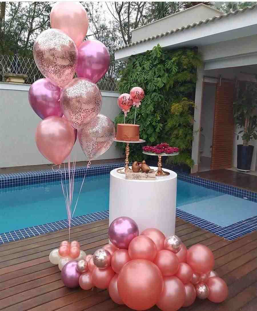 Decoração simples com balões