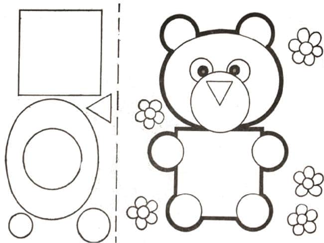 Desenho de urso para colorir