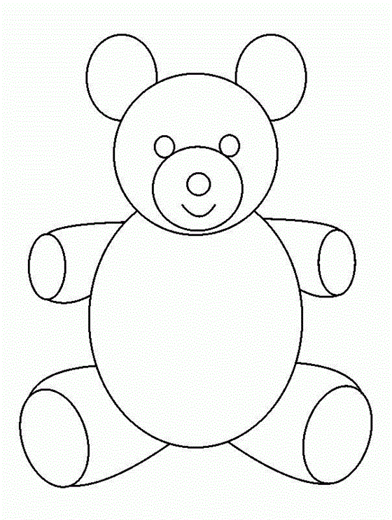 Desenho de urso para pintar