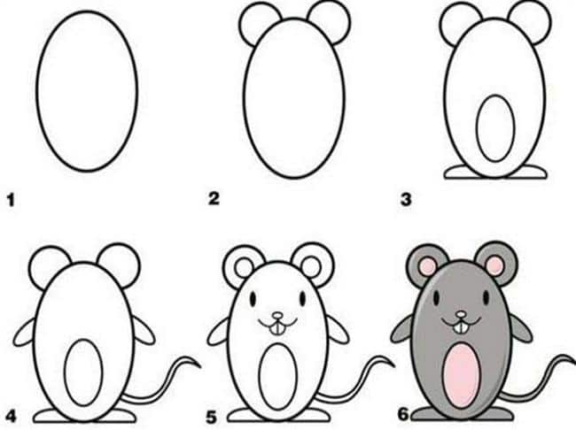 Como desenhar um rato