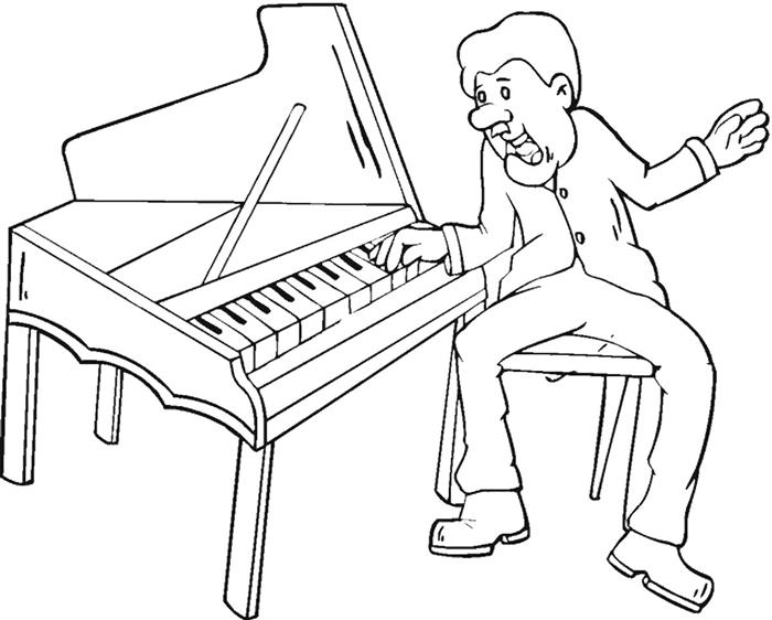 homem tocando piano