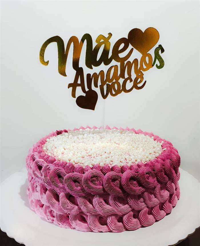 bolo de aniversário para mãe redondo