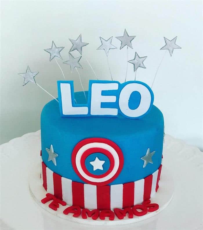 bolo de pasta do capitão america