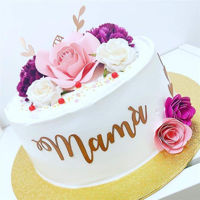 bolo floral para mamães