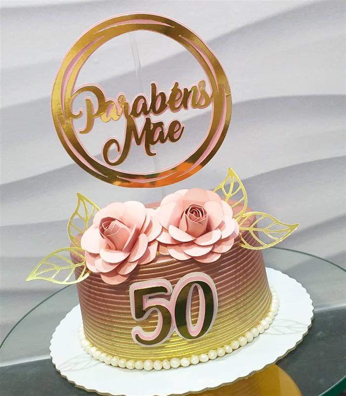 bolo para aniversario de 50 anos feminino