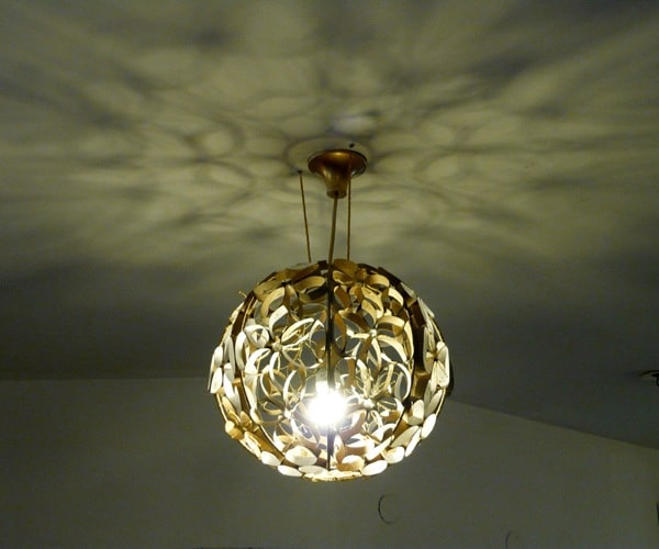 cúpula de luminária rustica