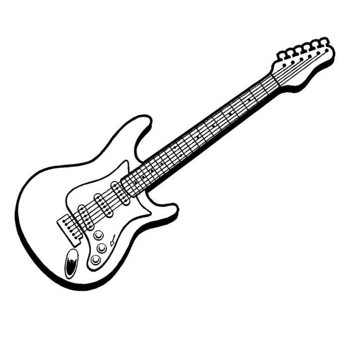 desenho de guitarra