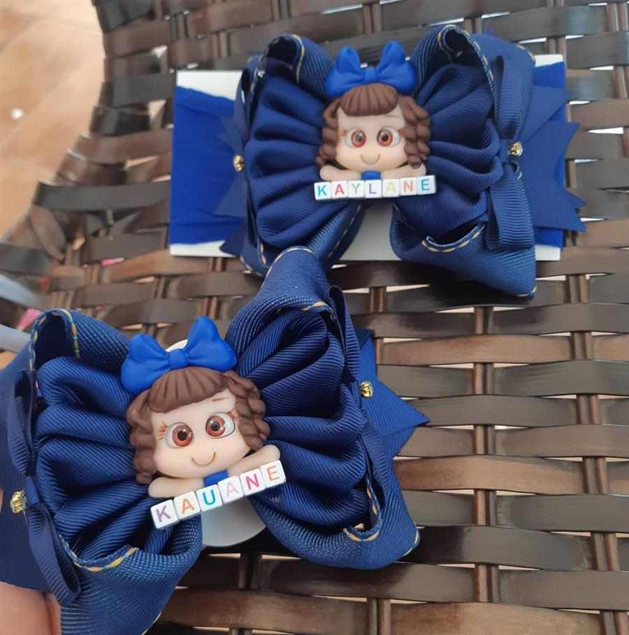 Faixas de cabelo para bebê azul