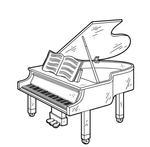 piano com partituras