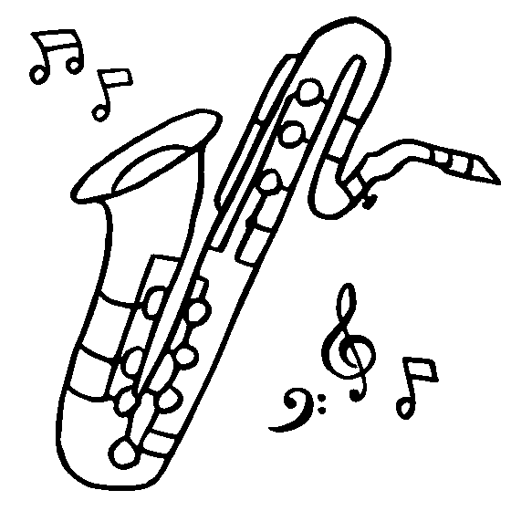 desenho de saxofone