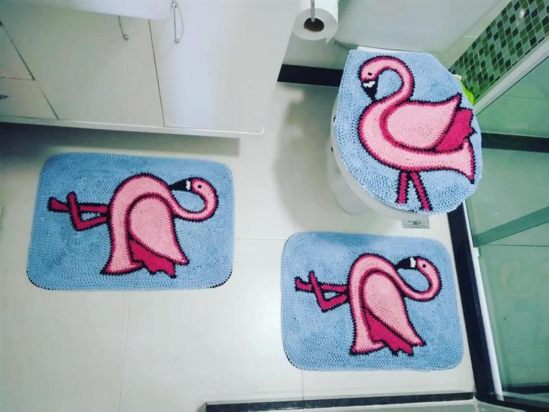 Tapete frufru flamingos