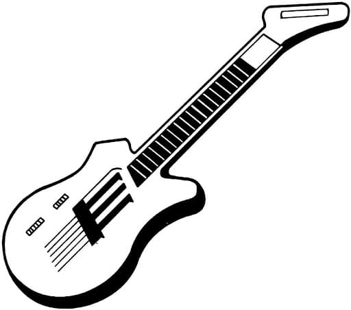 guitarra para colorir