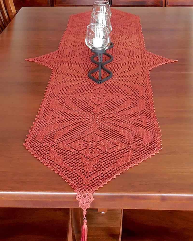 trilho de mesa de croche diferente