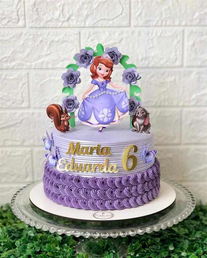 Como fazer um lindo bolo da Princesa Sofia 