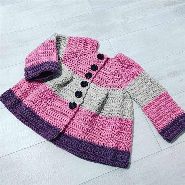 cardigan infantil rosa bebe