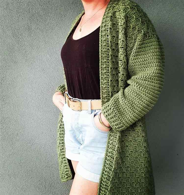 cardigan verde escuro