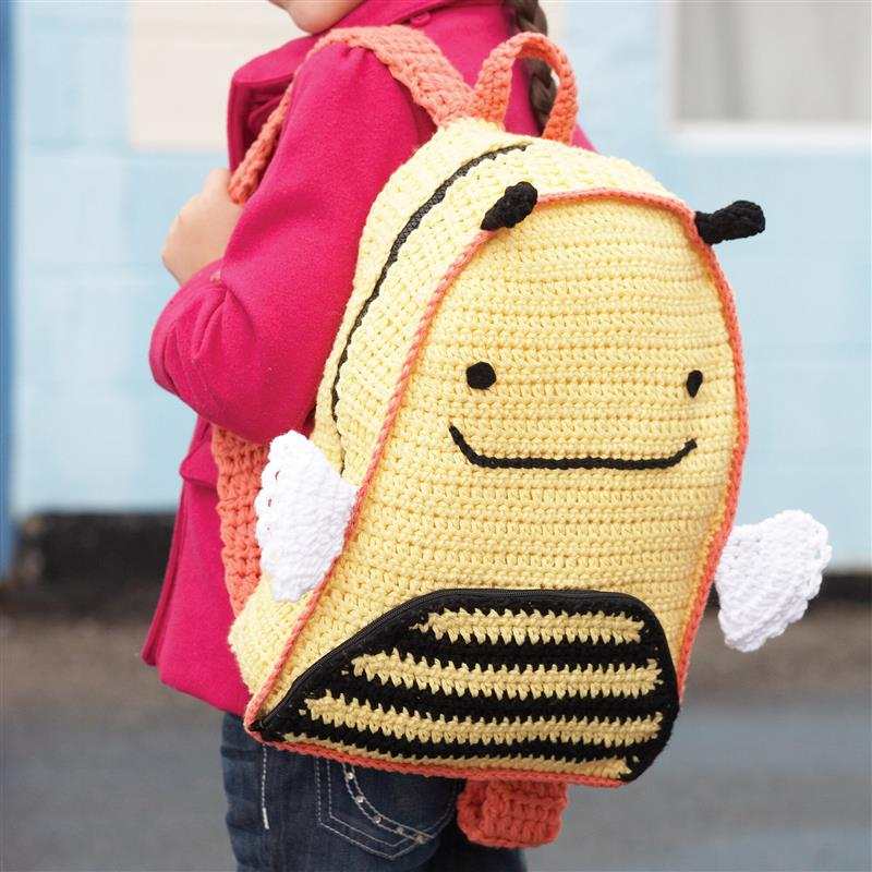 mochila de croche escolar