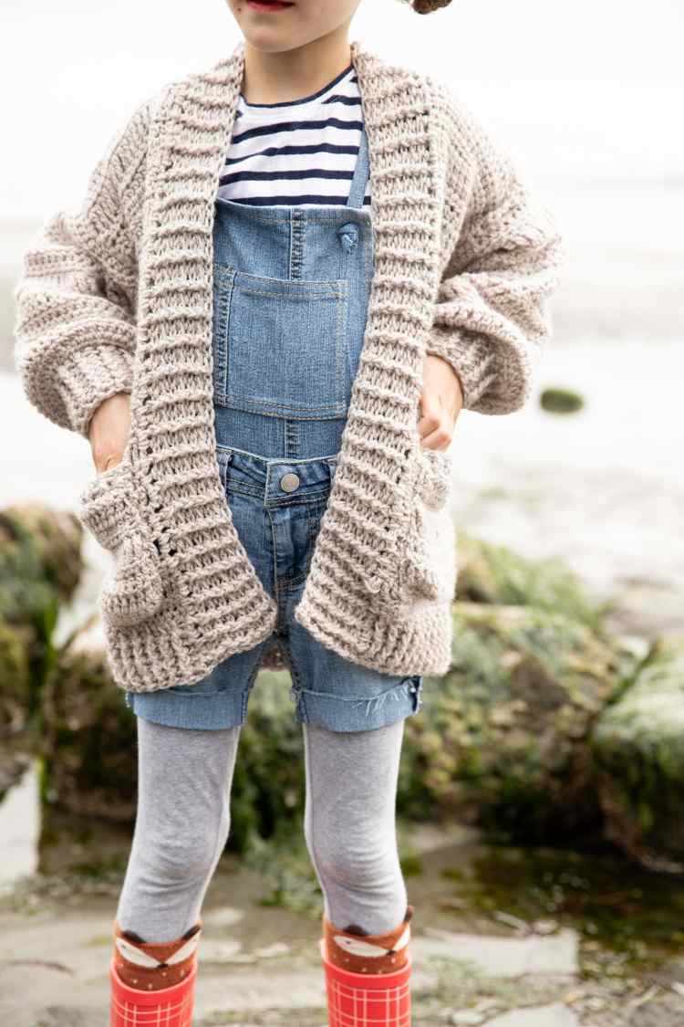 cardigan de crochê infantil