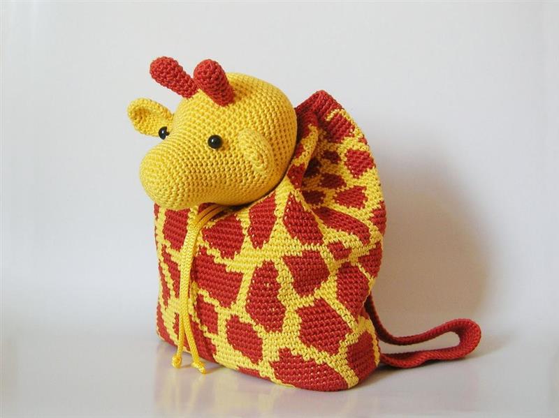 mochila de croche infantil