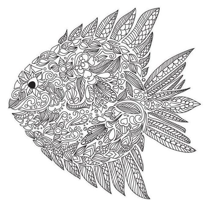 desenho de peixe para adulto colorir