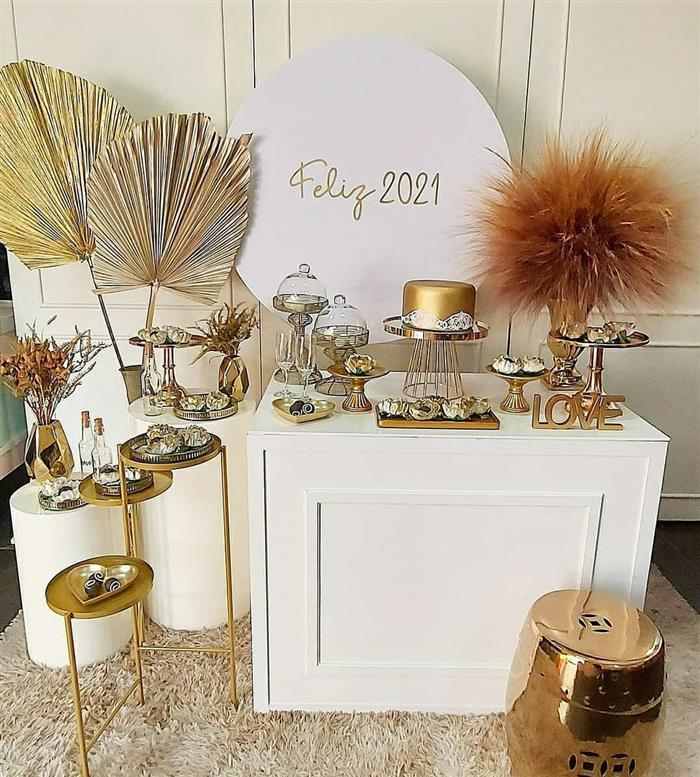decoração chic ano novo
