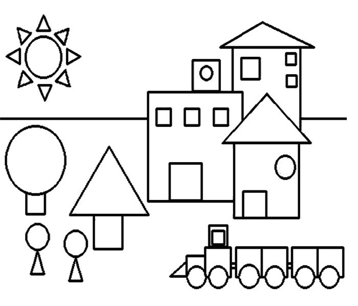 Desenho com formas geométricas 