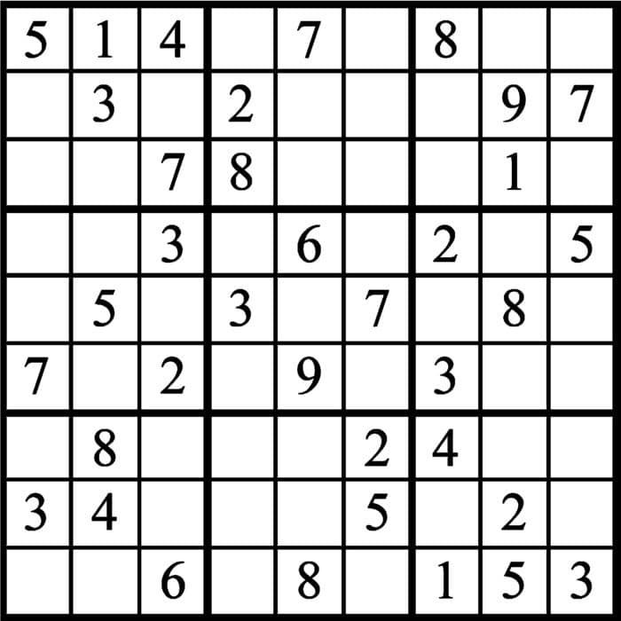 sudoku para imprimir em branco