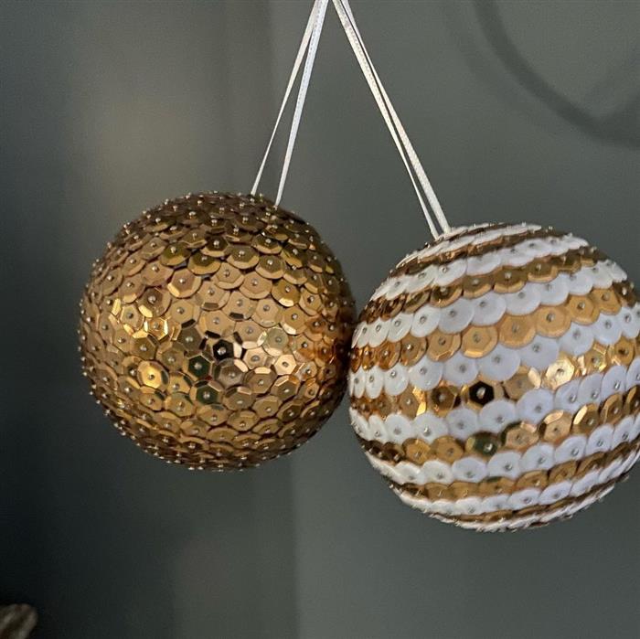 Bolas de Natal decoradas